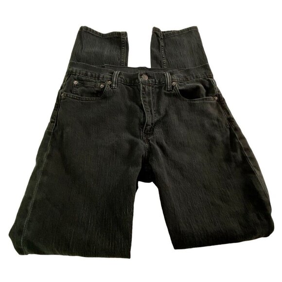 LEVI'S 5 Pocket Design Zip Button Closure Straight Leg Black 32 5-30 - Picture 1 of 16